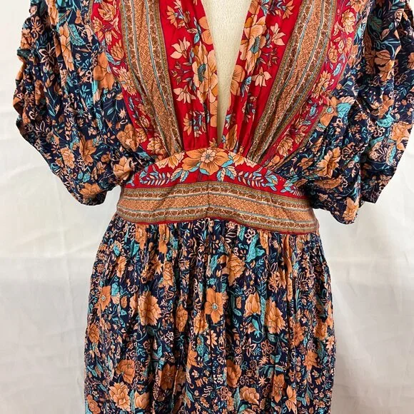 Baltic Born Floral Maxi Dress - Red and Blue - Picture 4 of 16